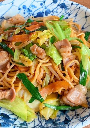 ホルモン焼きそば-レシピのメイン写真
