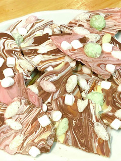 簡単☆マーブル模様のひとくちチョコ-レシピのメイン写真