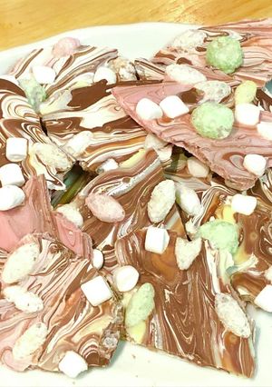 簡単☆マーブル模様のひとくちチョコ-レシピのメイン写真