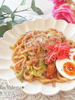【簡単】ソースで作る簡単焼きうどん-レシピのメイン写真