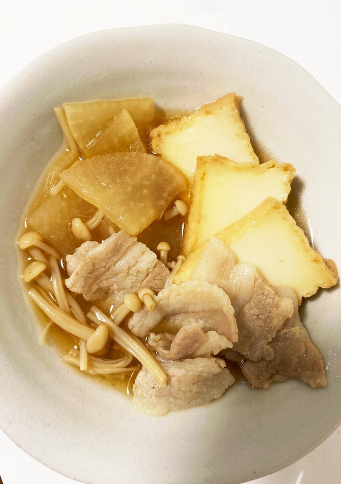 大根と厚揚げと豚肉の煮物-レシピのメイン写真