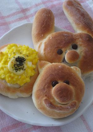 子供と作る★パン（動物あんパン＆たまご）-レシピのメイン写真