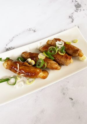 お餅の甘辛肉巻き-レシピのメイン写真