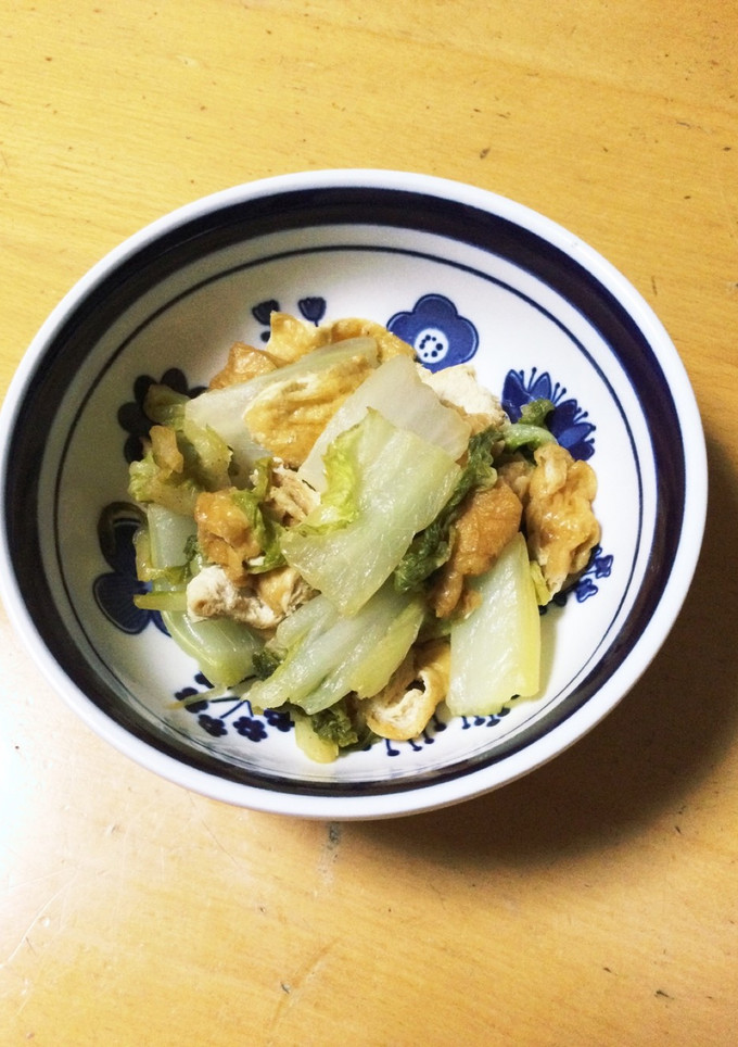 やっつけ　白菜と油揚げの煮物-レシピのメイン写真