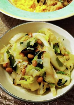 白菜とワカメともやしと納豆の和物-レシピのメイン写真