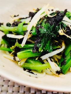 もやしと小松菜の韓国海苔あえ-レシピのメイン写真