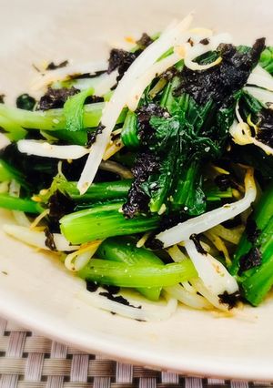 もやしと小松菜の韓国海苔あえ-レシピのメイン写真