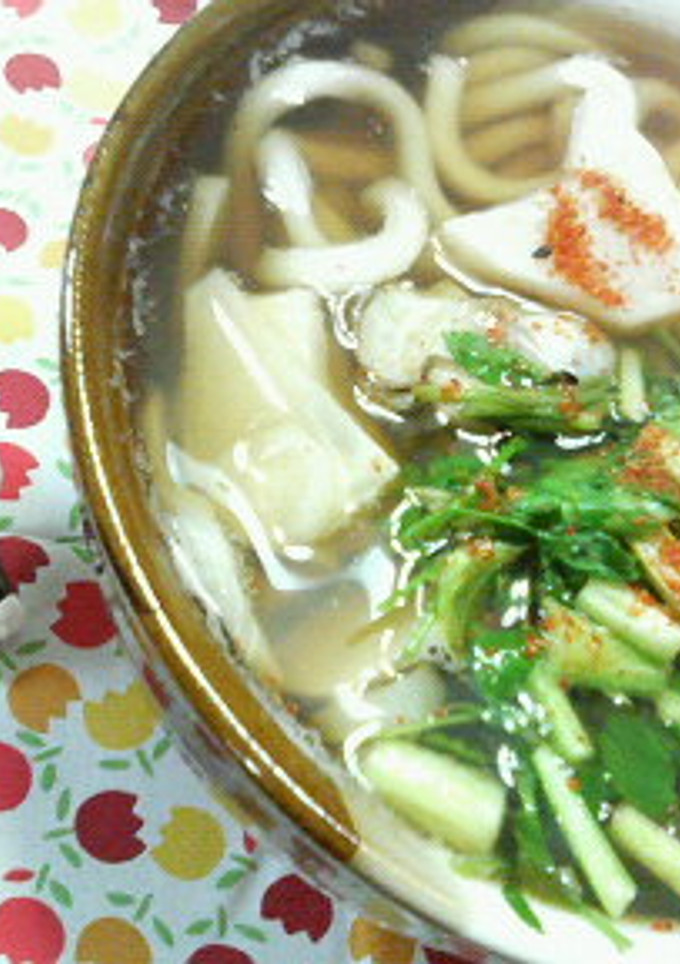 縁起もの✿七草と❀牡蠣の✿さっぱりうどん-レシピのメイン写真