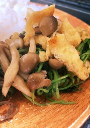 カンタン副菜・しめじと豆苗の糖質オフ炒め-レシピのメイン写真