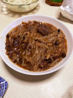味付けハラミ肉活用!もやしとしめじ炒め-レシピのメイン写真