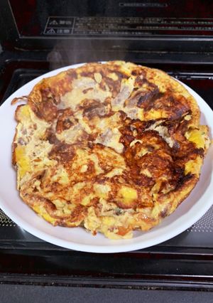 味付け肉活用！ハラミ入オムレツ風-レシピのメイン写真