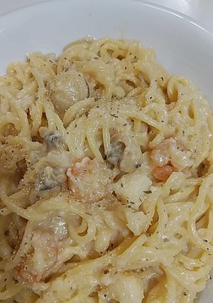 ⭐甘酒と豆乳のシーフードクリームパスタ⭐-レシピのメイン写真
