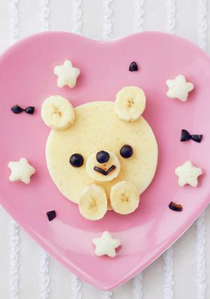 離乳食　わくわくくまくんのパンケーキ-レシピのメイン写真