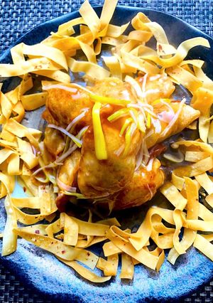 舞茸揚げ餃子　黒酢あんかけ-レシピのメイン写真