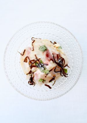塩昆布て簡単【鯛のレモン昆布和え】-レシピのメイン写真