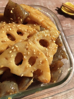 にんにく香る蓮根とこんにゃくの甘辛炒め-レシピのメイン写真