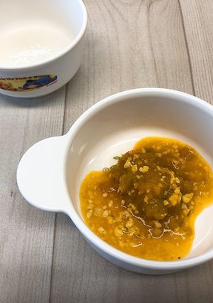 かぼちゃのそぼろあんかけ7~8か月-レシピのメイン写真