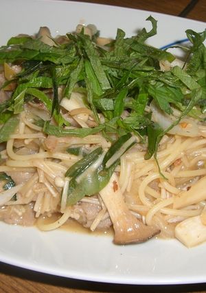 とろ～りねぎ豚味噌パスタ☆-レシピのメイン写真