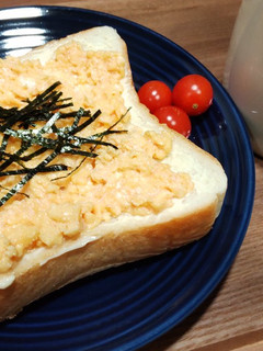 ふわたま明太トースト-レシピのメイン写真