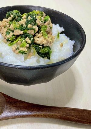 ほうれん草とひき肉の味噌和え-レシピのメイン写真