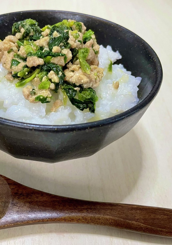 ほうれん草とひき肉の味噌和え-レシピのメイン写真