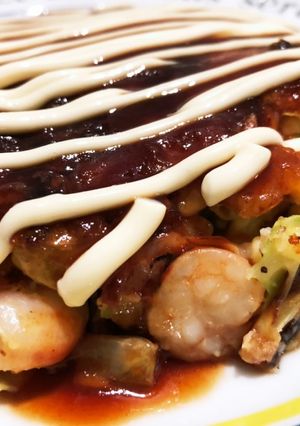 シーフードミックスで【海鮮お好み焼き】-レシピのメイン写真