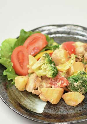 鶏肉ブロッコリーのオーロラソース和え減塩-レシピのメイン写真