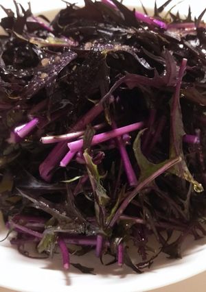 農家の食卓〜紫水菜のチョー簡単サラダ〜-レシピのメイン写真