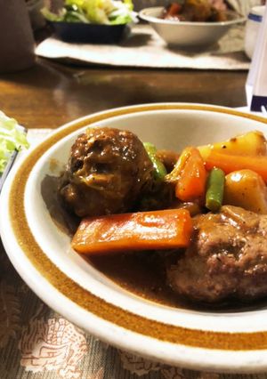 煮込みハンバーグ-レシピのメイン写真
