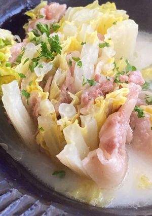 ＊白菜と豚こまで白湯スープの重ね蒸し＊-レシピのメイン写真