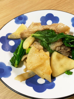 簡単かぶと豚肉炒め-レシピのメイン写真