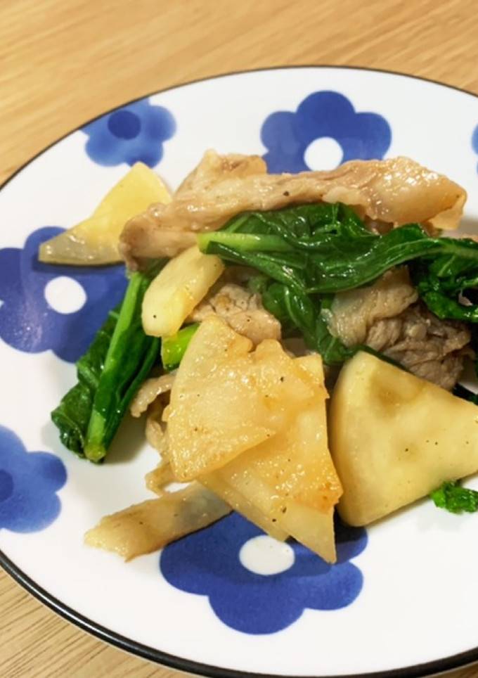 簡単かぶと豚肉炒め-レシピのメイン写真