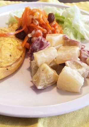 パイナップルとサツマイモのサラダ　-レシピのメイン写真