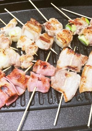 ホットプレート焼き鳥-レシピのメイン写真