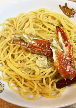 ワタリガニのペペロンチーノ-レシピのメイン写真