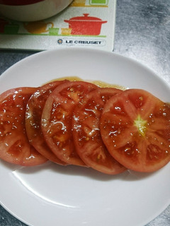 トマトスライスに玉葱のドレッシング-レシピのメイン写真