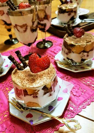 バレンタイン♡簡単ヘルシーティラミス-レシピのメイン写真