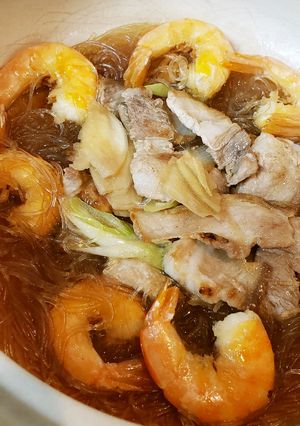 台湾家庭料理*鮮蝦粉絲煲-レシピのメイン写真