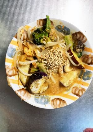 もやし根菜ミルクキムチ甘酢温野菜サラダ-レシピのメイン写真
