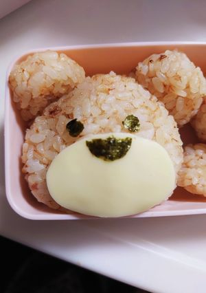 百均のりカッターで超簡単くまさん弁当-レシピのメイン写真