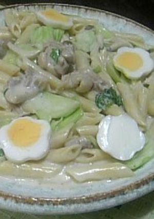 青梗菜とチキンマカロニのクリーム煮-レシピのメイン写真