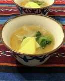ほうれん草&玉ねぎとじゃが芋のお味噌汁