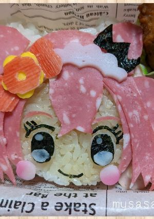 プリキュアキャラ弁☆キュアプレシャス-レシピのメイン写真