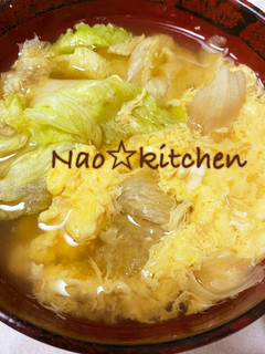 レタスのかき卵お味噌汁-レシピのメイン写真