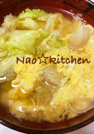 レタスのかき卵お味噌汁-レシピのメイン写真