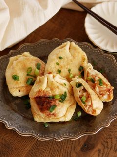 キムチ×納豆×長芋の巾着焼き-レシピのメイン写真