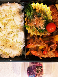 豚肉青椒肉絲高校生男子弁当-レシピのメイン写真