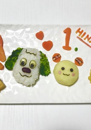 離乳・幼児食★ワンワンうーたんプレート-レシピのメイン写真