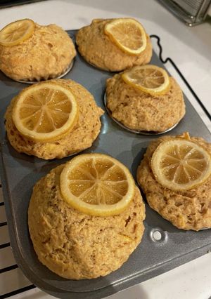 全粒粉の低糖質レモンマフィン-レシピのメイン写真