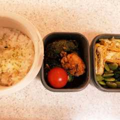 รูปของ 青じそ巻き唐揚げ高校生男子弁当